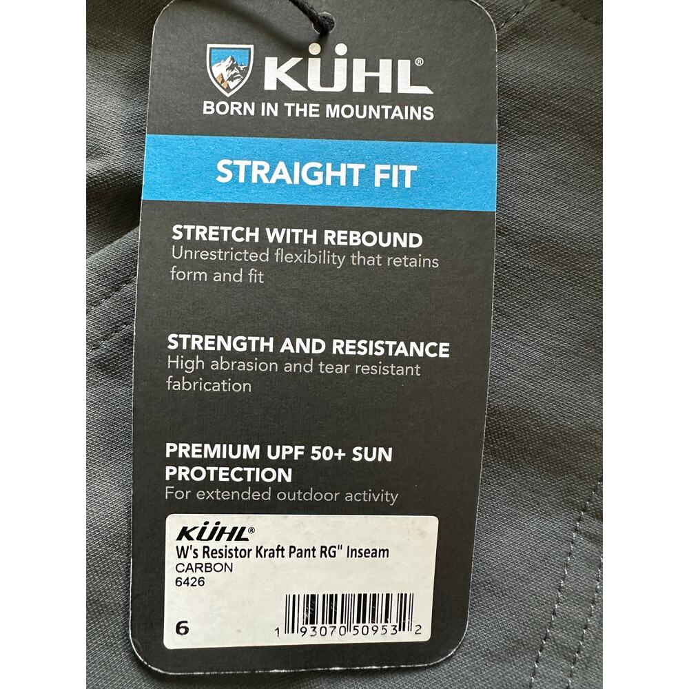 Kuhl Womens's Resistor Kraft Pant Carbon Size 6R NWT - Picture 12 of 12